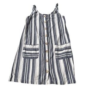 AS U WISH Coastal Cowgirl Womens Blue & White Striped Button Front Dress Size S